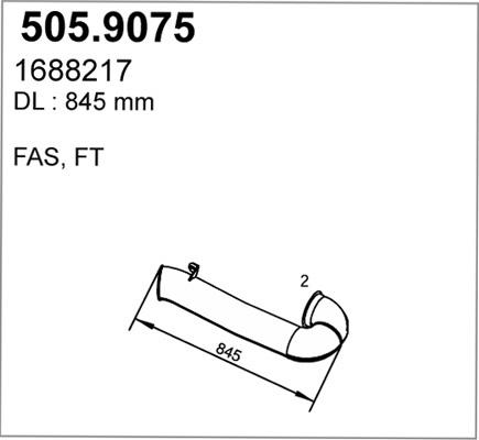 ASSO 505.9075 - Izplūdes caurule autodraugiem.lv