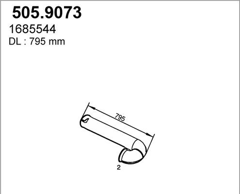 ASSO 505.9073 - Izplūdes caurule autodraugiem.lv