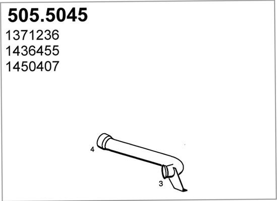 ASSO 505.5045 - Izplūdes caurule autodraugiem.lv