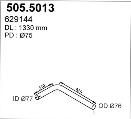 ASSO 505.5013 - Izplūdes caurule autodraugiem.lv