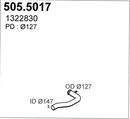 ASSO 505.5017 - Izplūdes caurule autodraugiem.lv