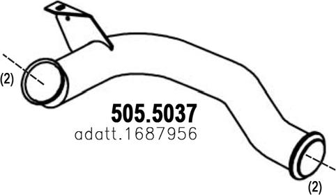 ASSO 505.5037 - Izplūdes caurule autodraugiem.lv