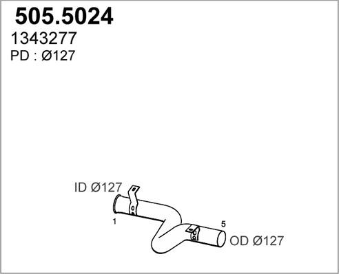 ASSO 505.5024 - Izplūdes caurule autodraugiem.lv