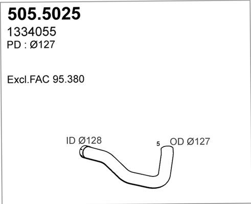 ASSO 505.5025 - Izplūdes caurule autodraugiem.lv