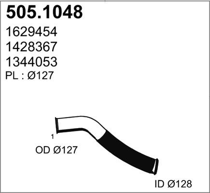 ASSO 505.1048 - Izplūdes caurule autodraugiem.lv