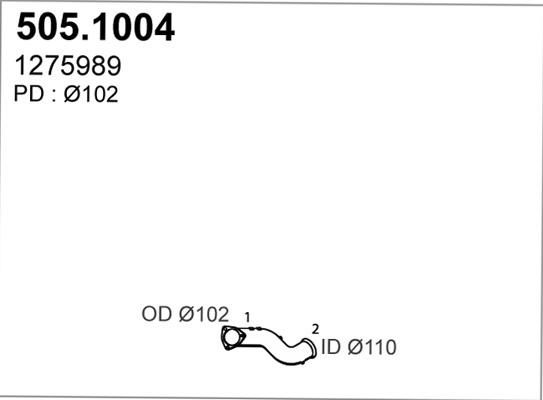 ASSO 505.1004 - Izplūdes caurule autodraugiem.lv