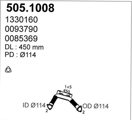 ASSO 505.1008 - Izplūdes caurule autodraugiem.lv