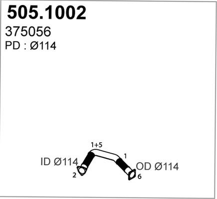 ASSO 505.1002 - Izplūdes caurule autodraugiem.lv