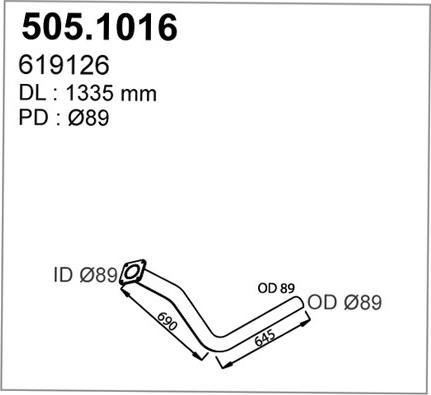 ASSO 505.1016 - Izplūdes caurule autodraugiem.lv
