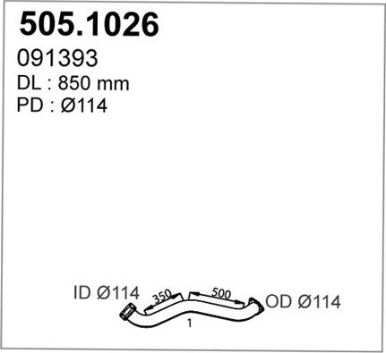 ASSO 505.1026 - Izplūdes caurule autodraugiem.lv