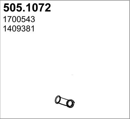 ASSO 505.1072 - Izplūdes caurule autodraugiem.lv