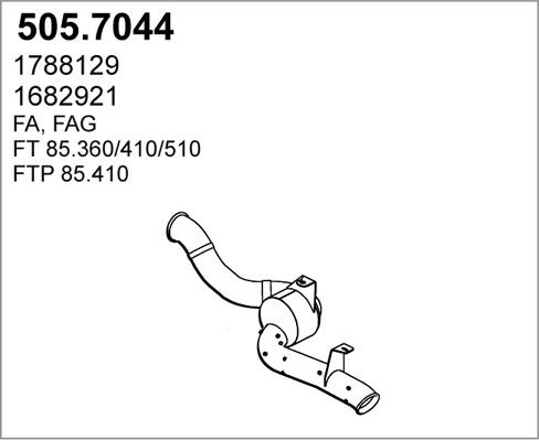 ASSO 505.7044 - Vidējais / Gala izpl. gāzu trokšņa slāpētājs autodraugiem.lv