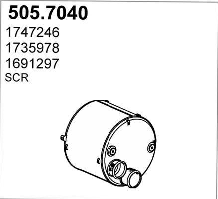 ASSO 505.7040 - Vidējais / Gala izpl. gāzu trokšņa slāpētājs autodraugiem.lv