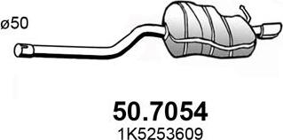 ASSO 50.7054 - Izplūdes gāzu trokšņa slāpētājs (pēdējais) autodraugiem.lv