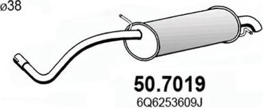 ASSO 50.7019 - Izplūdes gāzu trokšņa slāpētājs (pēdējais) autodraugiem.lv