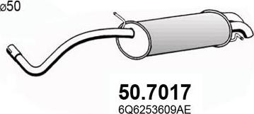 ASSO 50.7017 - Izplūdes gāzu trokšņa slāpētājs (pēdējais) autodraugiem.lv