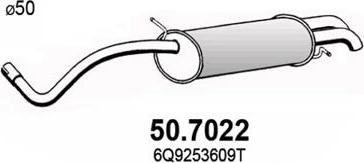 ASSO 50.7022 - Izplūdes gāzu trokšņa slāpētājs (pēdējais) autodraugiem.lv