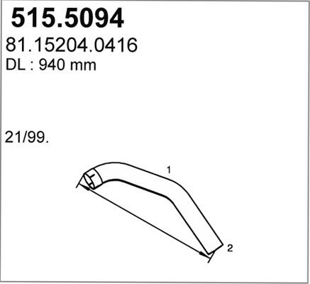 ASSO 515.5094 - Izplūdes caurule autodraugiem.lv