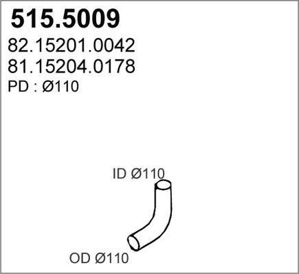 ASSO 515.5009 - Izplūdes caurule autodraugiem.lv