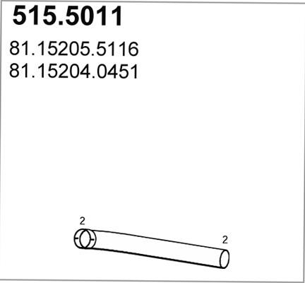 ASSO 515.5011 - Izplūdes caurule autodraugiem.lv