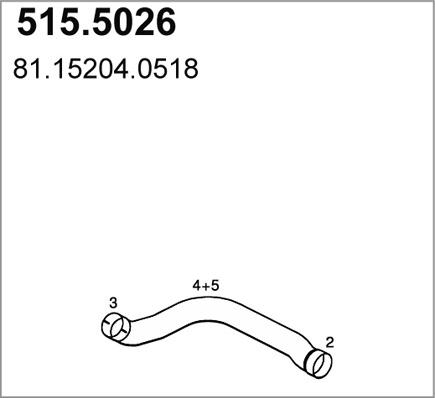 ASSO 515.5026 - Izplūdes caurule autodraugiem.lv