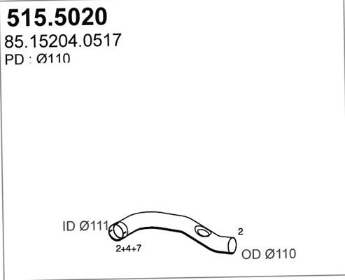 ASSO 515.5020 - Izplūdes caurule autodraugiem.lv