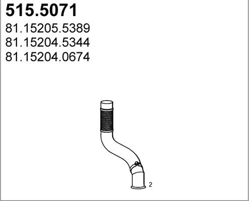 ASSO 515.5071 - Izplūdes caurule autodraugiem.lv