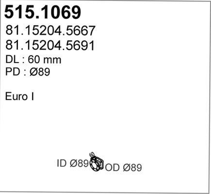 ASSO 515.1069 - Izplūdes caurule autodraugiem.lv