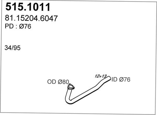 ASSO 515.1011 - Izplūdes caurule autodraugiem.lv