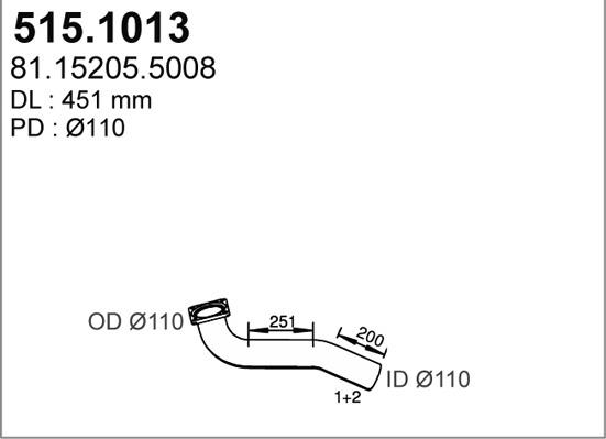 ASSO 515.1013 - Izplūdes caurule autodraugiem.lv