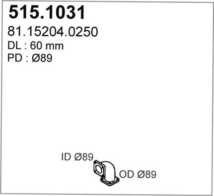 ASSO 515.1031 - Izplūdes caurule autodraugiem.lv