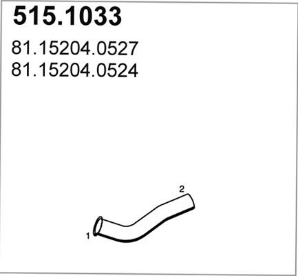 ASSO 515.1033 - Izplūdes caurule autodraugiem.lv