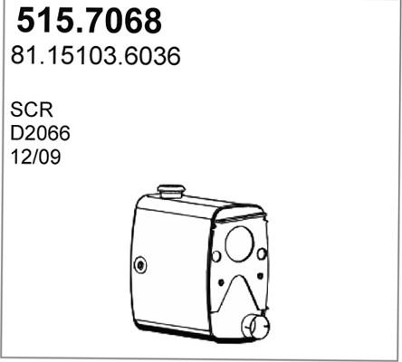 ASSO 515.7068 - Vidējais / Gala izpl. gāzu trokšņa slāpētājs autodraugiem.lv