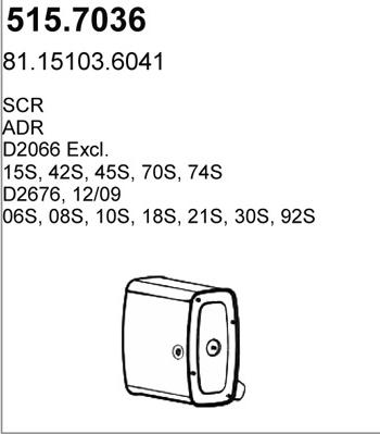 ASSO 515.7036 - Vidējais / Gala izpl. gāzu trokšņa slāpētājs autodraugiem.lv