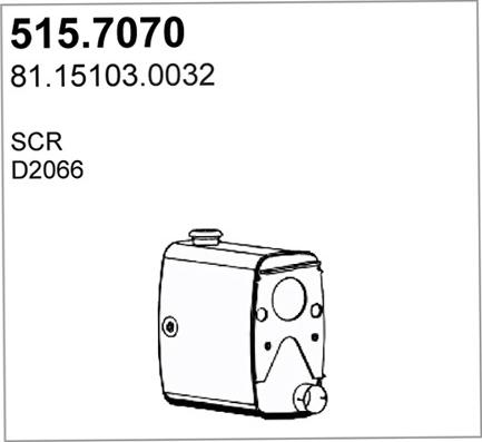 ASSO 515.7070 - Vidējais / Gala izpl. gāzu trokšņa slāpētājs autodraugiem.lv