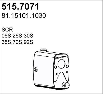 ASSO 515.7071 - Vidējais / Gala izpl. gāzu trokšņa slāpētājs autodraugiem.lv