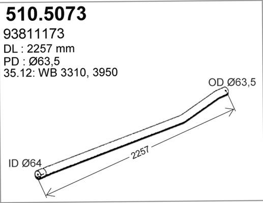 ASSO 510.5073 - Izplūdes caurule autodraugiem.lv