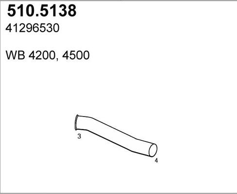 ASSO 510.5138 - Izplūdes caurule autodraugiem.lv