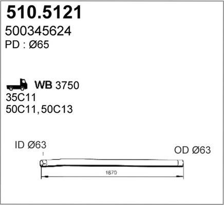 ASSO 510.5121 - Izplūdes caurule autodraugiem.lv