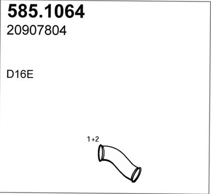 ASSO 585.1064 - Izplūdes caurule autodraugiem.lv