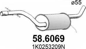 ASSO 58.6069 - Vidējais izpl. gāzu trokšņa slāpētājs autodraugiem.lv