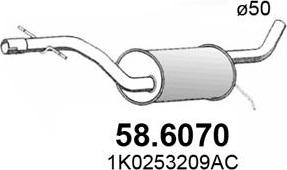ASSO 58.6070 - Vidējais izpl. gāzu trokšņa slāpētājs autodraugiem.lv