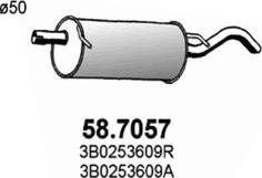 ASSO 58.7057 - Izplūdes gāzu trokšņa slāpētājs (pēdējais) autodraugiem.lv