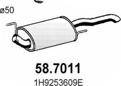 ASSO 58.7011 - Izplūdes gāzu trokšņa slāpētājs (pēdējais) autodraugiem.lv