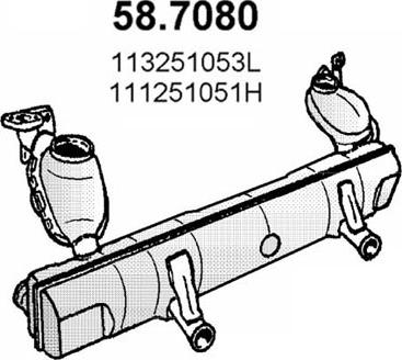 ASSO 58.7080 - Izplūdes gāzu trokšņa slāpētājs (pēdējais) autodraugiem.lv