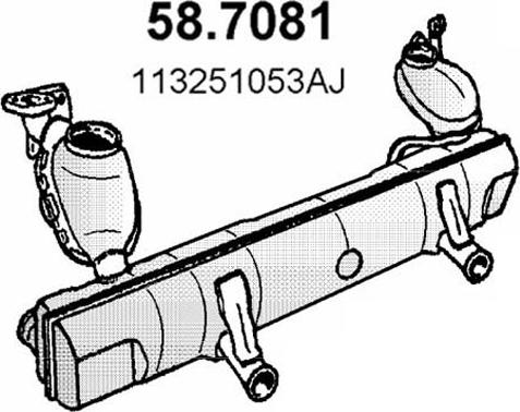 ASSO 58.7081 - Izplūdes gāzu trokšņa slāpētājs (pēdējais) autodraugiem.lv