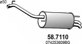 ASSO 58.7110 - Izplūdes gāzu trokšņa slāpētājs (pēdējais) autodraugiem.lv