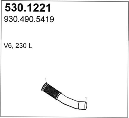 ASSO 530.1221 - Izplūdes caurule autodraugiem.lv