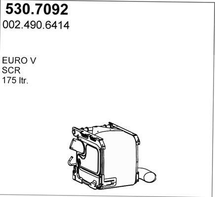 ASSO 530.7092 - Vidējais / Gala izpl. gāzu trokšņa slāpētājs autodraugiem.lv