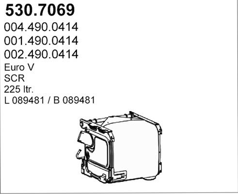 ASSO 530.7069 - Vidējais / Gala izpl. gāzu trokšņa slāpētājs autodraugiem.lv